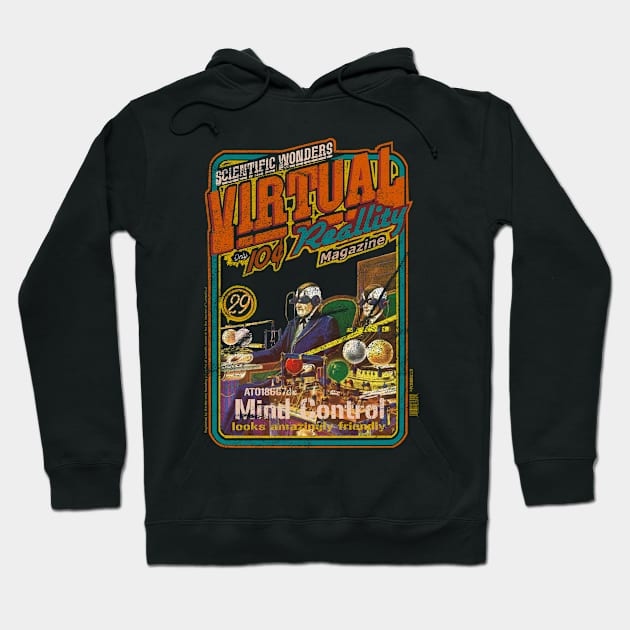 scientific  wonders virtual reality sci fi vintage magazine Hoodie by SpaceWiz95